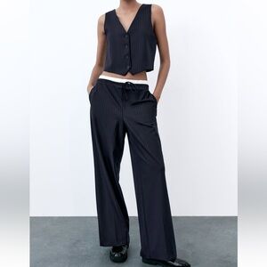 ZARA Boxer pants in Navy Blue
